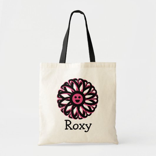 Roxy Happy Blume Personalisiert Tote Bag Tragetasche (Vorne)