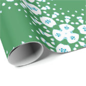 Roxy Jaguar Links in Green and Aqua Geschenkpapier (Rolleneckpunkt)