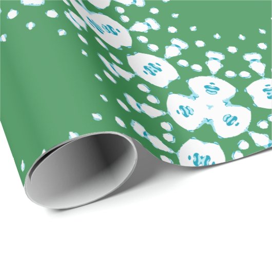 Roxy Jaguar Links in Green and Aqua Geschenkpapier (Rolleneckpunkt)