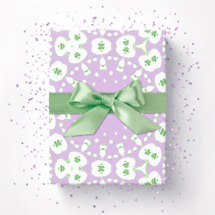 Roxy Jaguar Links in Lila und Grün Geschenkpapier