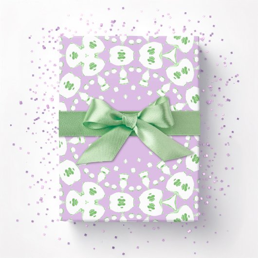 Roxy Jaguar Links in Lila und Grün Geschenkpapier