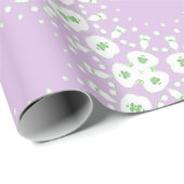 Roxy Jaguar Links in Lila und Grün Geschenkpapier (Rolleneckpunkt)