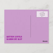Roxy mit Kätzchen Postkarte (Rückseite)