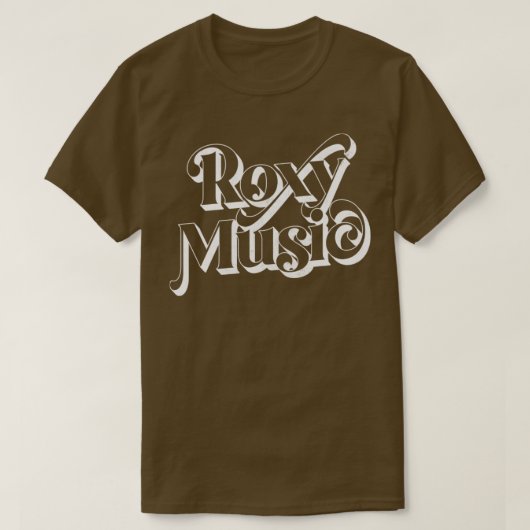 Roxy Music Retro Typografie Design1 T-Shirt (Design vorne)