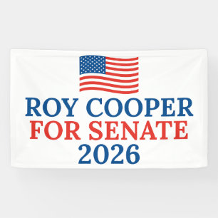 Roy Cooper für den Senat 2026 Wahl Banner