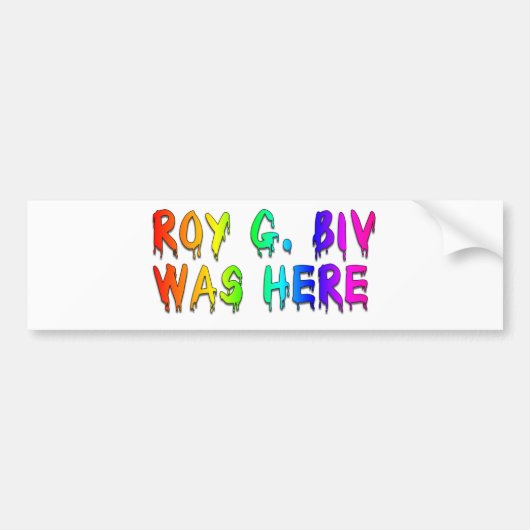 Roy G. Biv Graffiti Autoaufkleber (Vorne)
