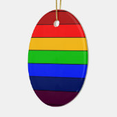 ROY G BIV Rainbow Keramik Ornament (Links)
