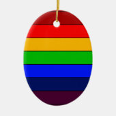 ROY G BIV Rainbow Keramik Ornament (Vorne)