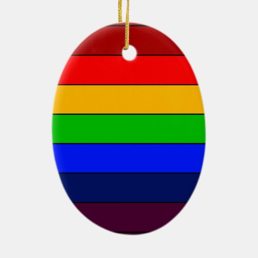 ROY G BIV Rainbow Keramik Ornament (Hinten)