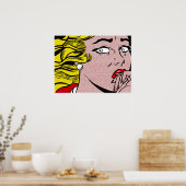 Roy LIchtenstein - Cry Girl Poster (Küche)