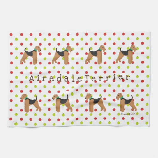 Roy Mocchi Bruno♥ Kitchen Towel Airedale Terrier Geschirrtuch (Horizontal)