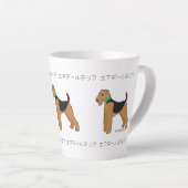 Roy Mocchi Bruno♥Latte Mug Airedale Terrier coffee Milchtasse (Rechte Ecke)
