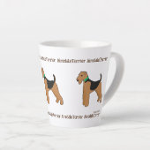 Roy Mocchi Bruno♥Latte Mug Airedale Terrier coffee Milchtasse (Rechte Ecke)