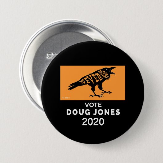 Roy Moore NeverMoore Doug Jones 2020 Button (Vorne & Hinten)