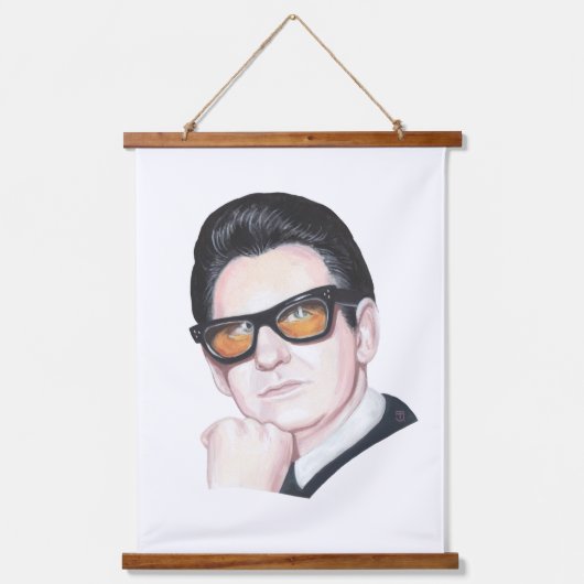 Roy Orbison Wandteppich Mit Holzrahmen (Vorderseite)