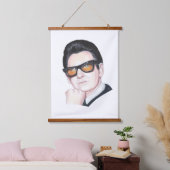 Roy Orbison Wandteppich Mit Holzrahmen (Schlafzimmer)