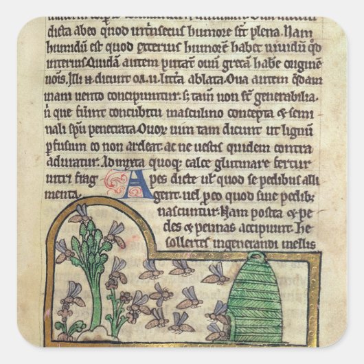 Roy Page of text with Illustration of the Quadratischer Aufkleber (Vorderseite)