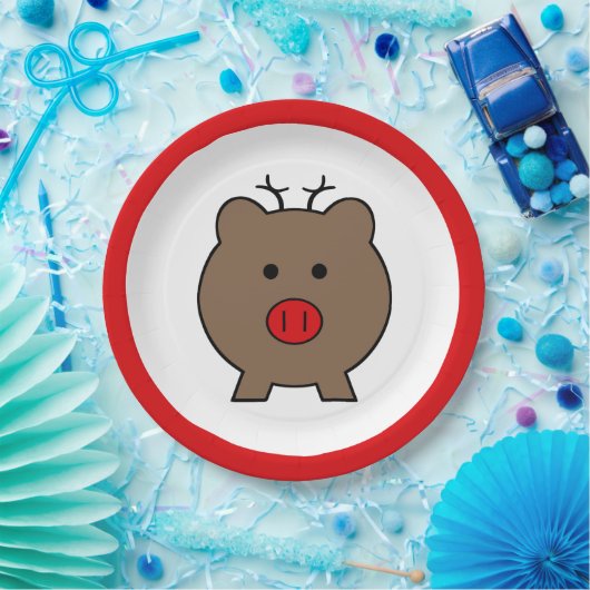 Roy the Christmas Pig Pappteller (Party)