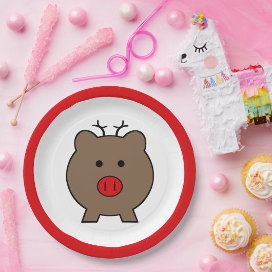 Roy the Christmas Pig Pappteller (Party)