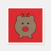 ~ Roy the Christmas Pig Serviette (Vorderseite)