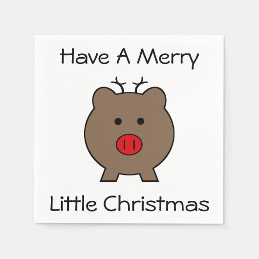 Roy the Christmas Pig Serviette (Vorderseite)