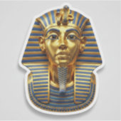 Royal 3D Golden Pharaoh Mask Die-Cut Sticker ملصق  (Vorderseite)
