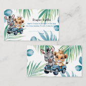 Royal Adventure Ride Boy Diaper Riffle Visitenkarte (Vorne/Hinten)