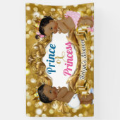 Royal African Gender Reveal Gold Glitzer Banner (Vertikal)