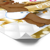 Royal African Gender Reveal Leckereien unterzeichn Poster (Ecke)