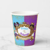 Royal African Gender Reveal Lila & Blue Pappbecher (Vorderseite)