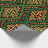 Royal African Geometric Kente Wrapping Paper Geschenkpapier (Ecke)