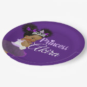 Royal African Lila Princess | Extravagant Pappteller (Schrägansicht)