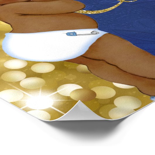 Royal African Prince Baby Shoft Tafelschild Poster (Ecke)