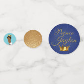 Royal African Prince|Blue|Baby Blue & Gold Glitzer Konfetti (Rückseiten)