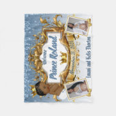 Royal African Prince Blue & Gold Elegantes Foto Fleecedecke (Vorderseite)