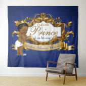 Royal African Prince Blue|Gold Extravagant Backgro Wandteppich (Beispiel (Horizontal))