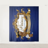 Royal African Prince Blue|Gold Extravagant Backgro Wandteppich (Vorderseite)