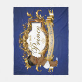 Royal African Prince Blue und Gold Extravagant Fleecedecke (Vorderseite)