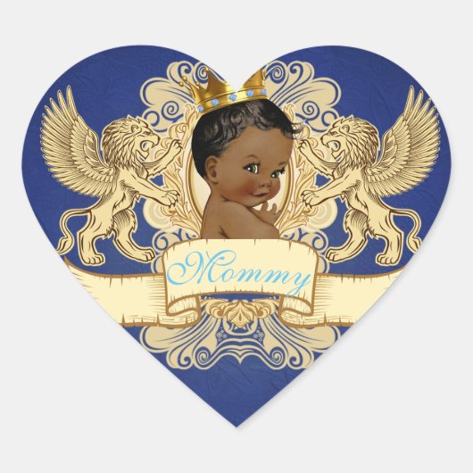 Royal African Prince Extravagant Heart Stickers (Vorderseite)