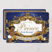 Royal African Prince Extravagant Royal Blue und Go Einladung (Vorne/Hinten)