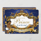 Royal African Prince Extravagant Royal Blue und Go Einladung (Vorne/Hinten)