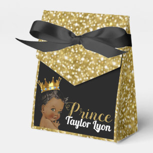 Royal African Prince Gold Glitzer Elegant Geschenkschachtel