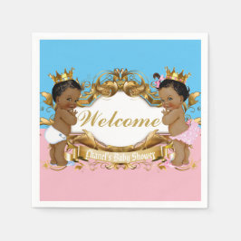 Royal African Prince/Princess Color Block Napkin Serviette