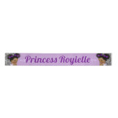 Royal African Princess Lila|Lavendel|Silber Satinband (Vorderseite)