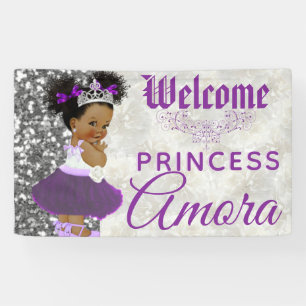 Royal African Princess Lila Silver Glitzer Extrava Banner