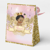 Royal African Princess Pink & Gold Glitzer Geschenkschachtel (Rückseite)