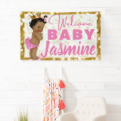 Royal African Princess Pink|Gold Marble & Glitzer Banner (Insitu)