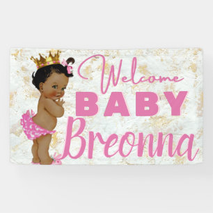 Royal African Princess Pink Gold Marmor Extravagan Banner