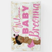 Royal African Princess Pink|Gold Marmor Extravagan Banner (Vertikal)