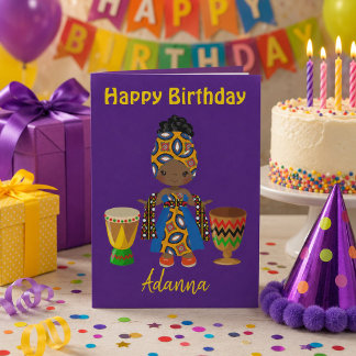 Royal African theme Geburtstag Grüße für Sie Feiertagskarte